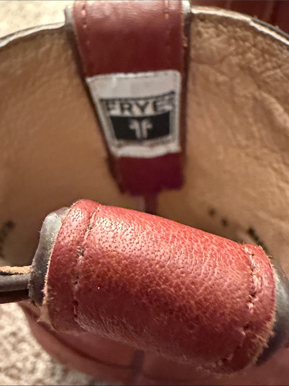 Vintage Classic Frye Women's Tan/Brown Leather Western Ankle Boots - Picture 2 of 10